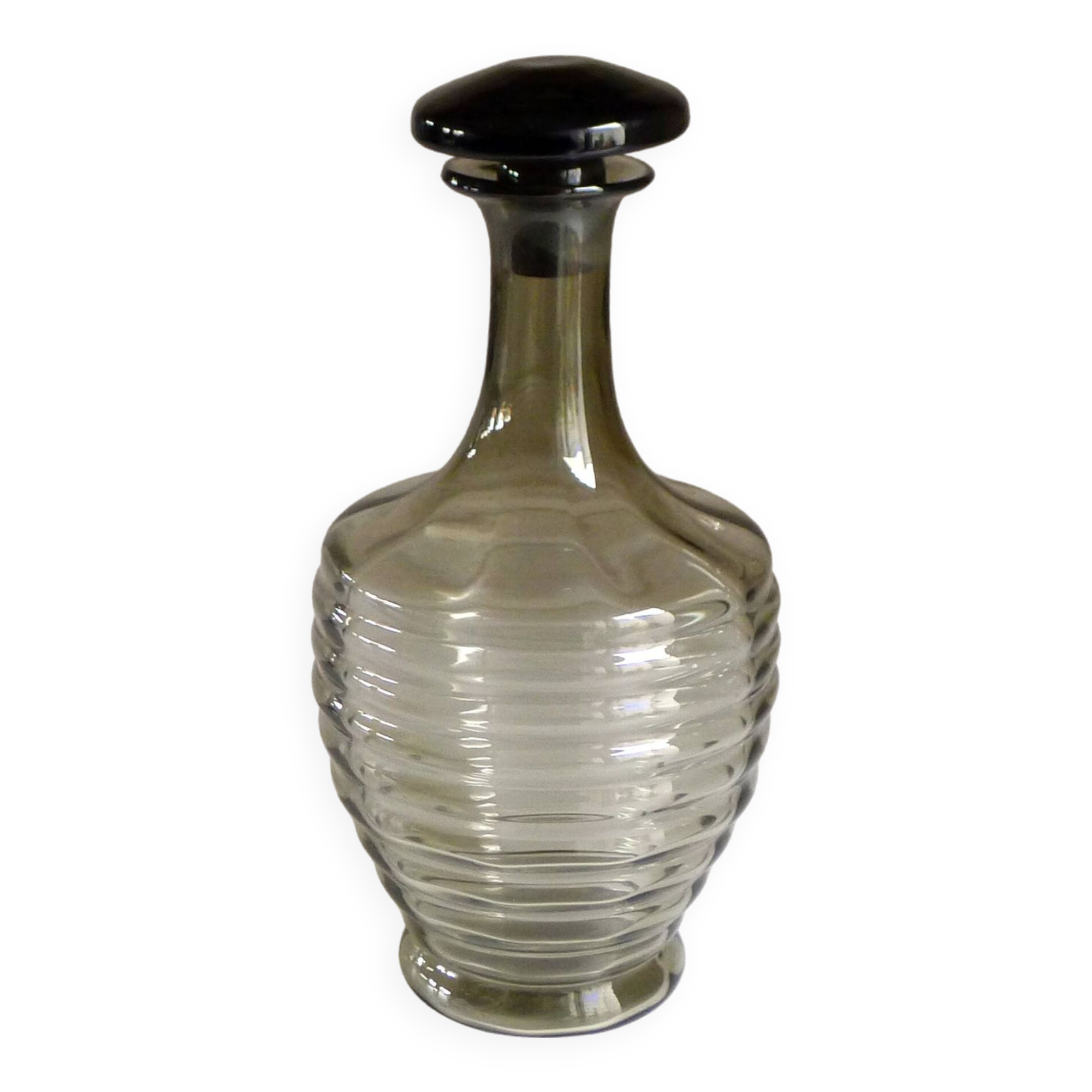 Art Deco Smoked Carafe