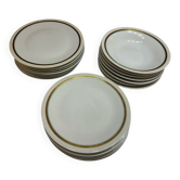 A. Vignaud-Limoges-France- Service 18 Pcs Frise Grecque Dorée
