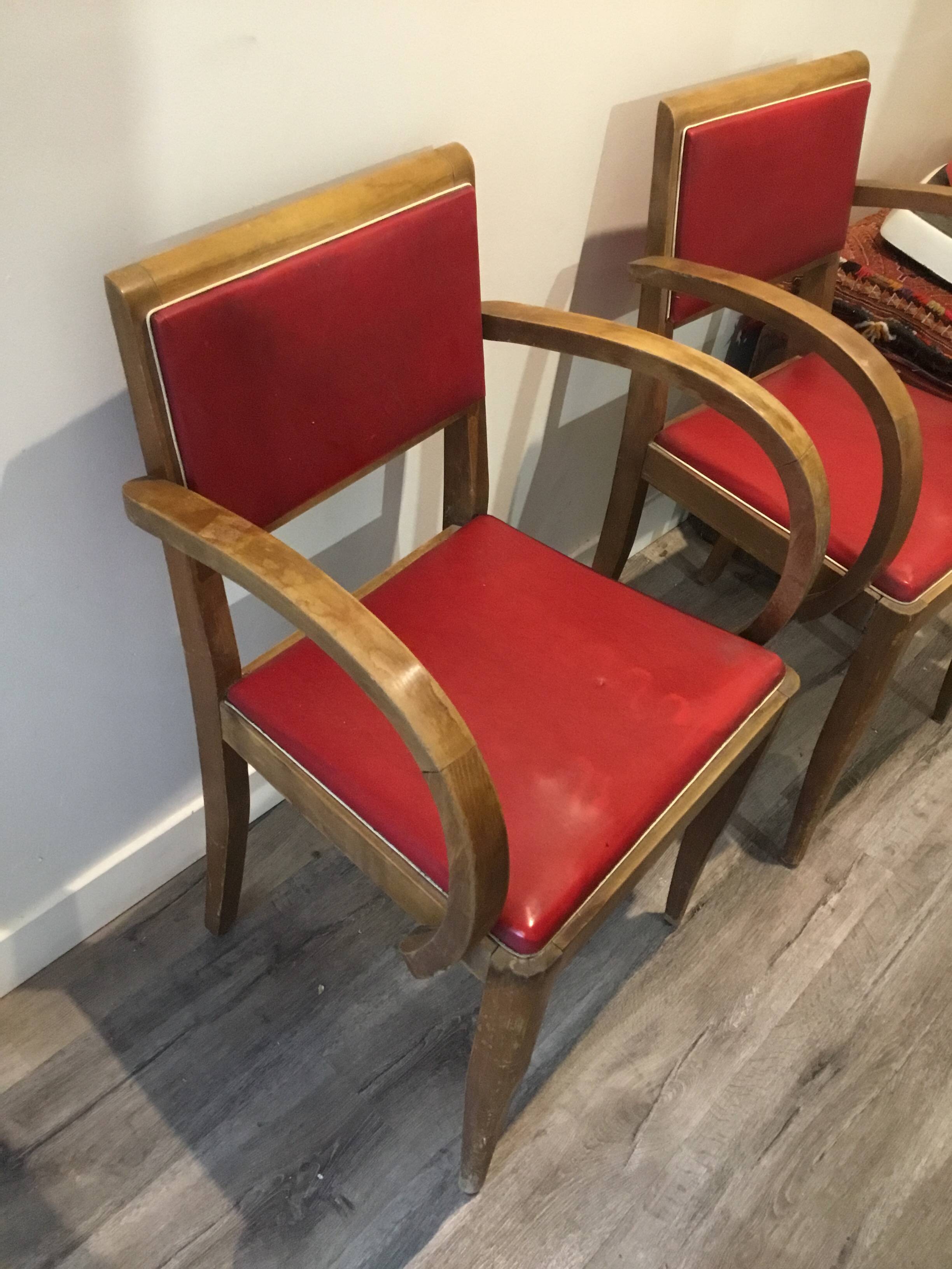 Paire de fauteuils bridge, années 60