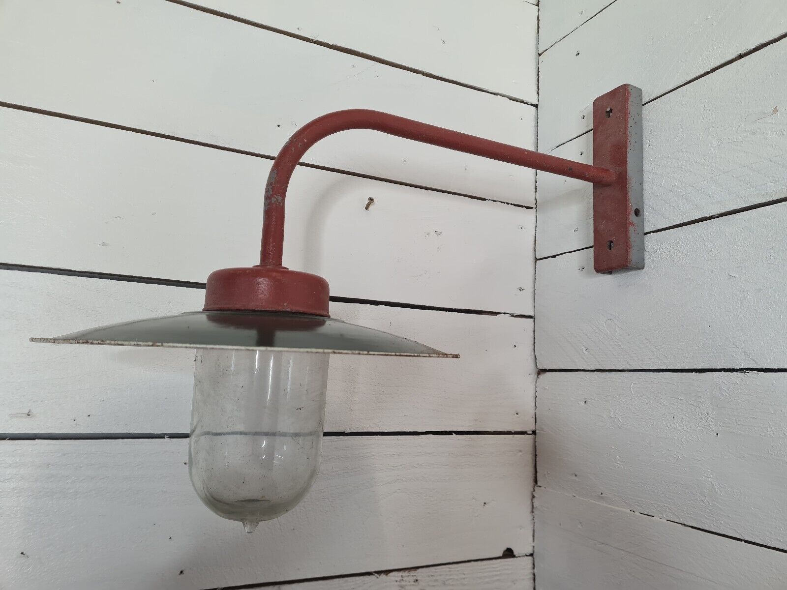 Industrial iron wall light