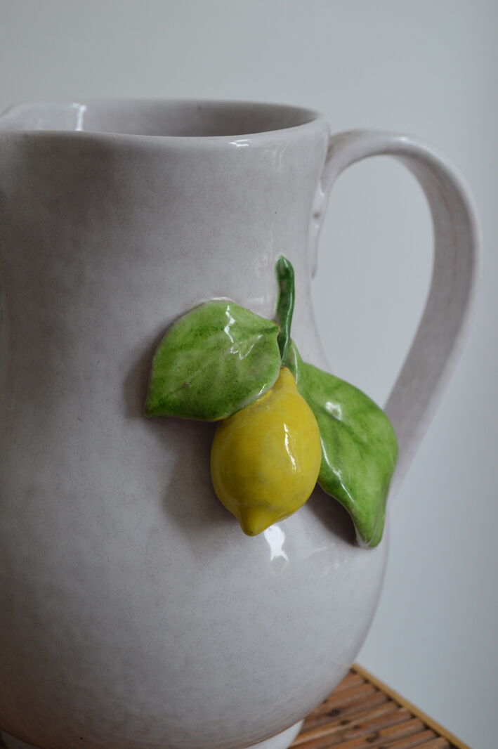 Carafe Citron en barbotine