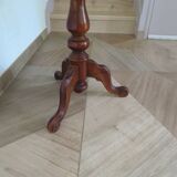 Side table - Tripod pedestal table - marquetry - Louis Philippe - mahogany stain