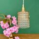Vintage amber glass bubble suspension globe
