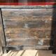 Small antique Chinese buffet (1920-1950) in rustic style, red lacquered, ori