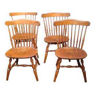 4 western oak chairs