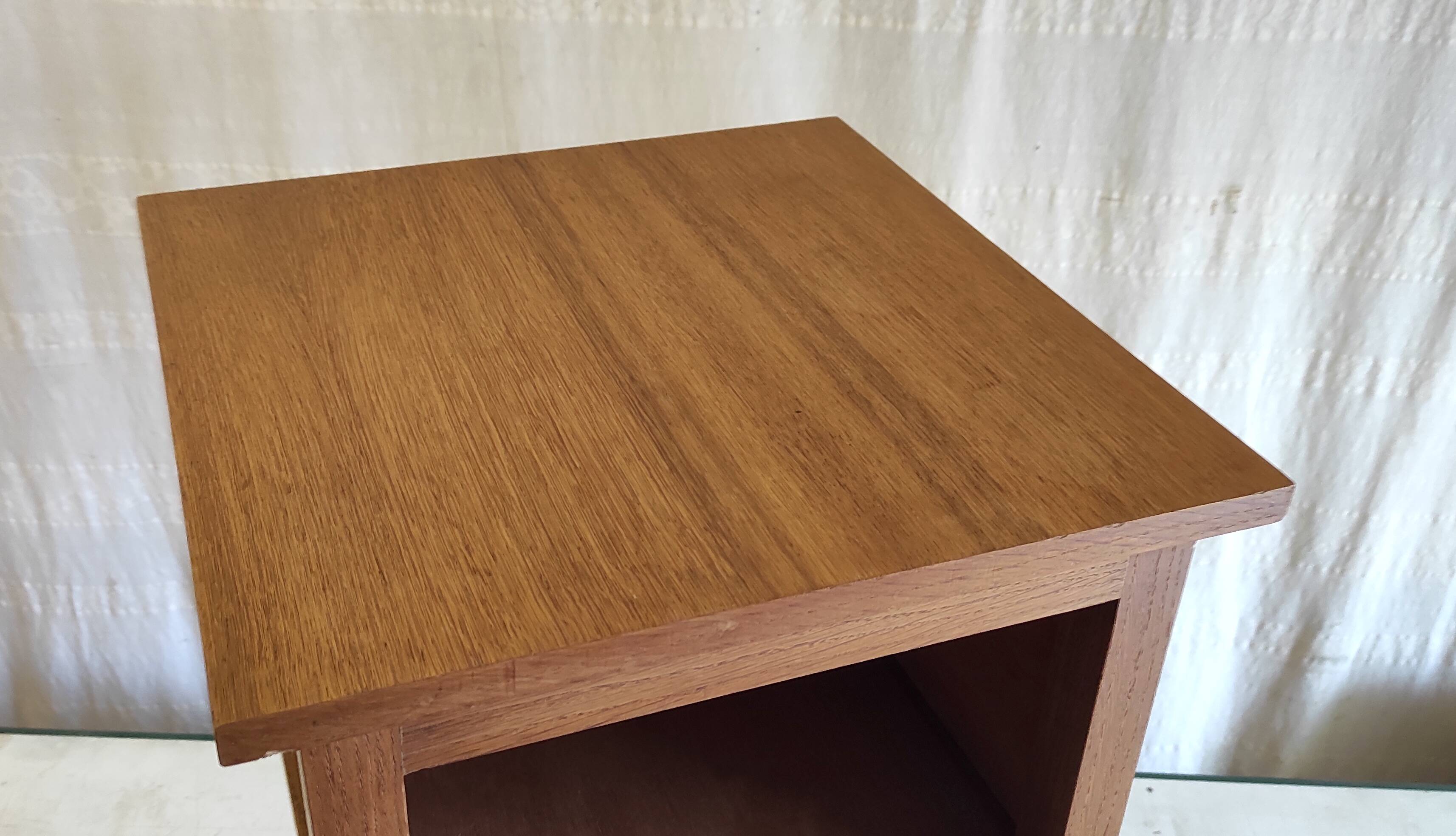 Solid wood bedside table - mid-20th century