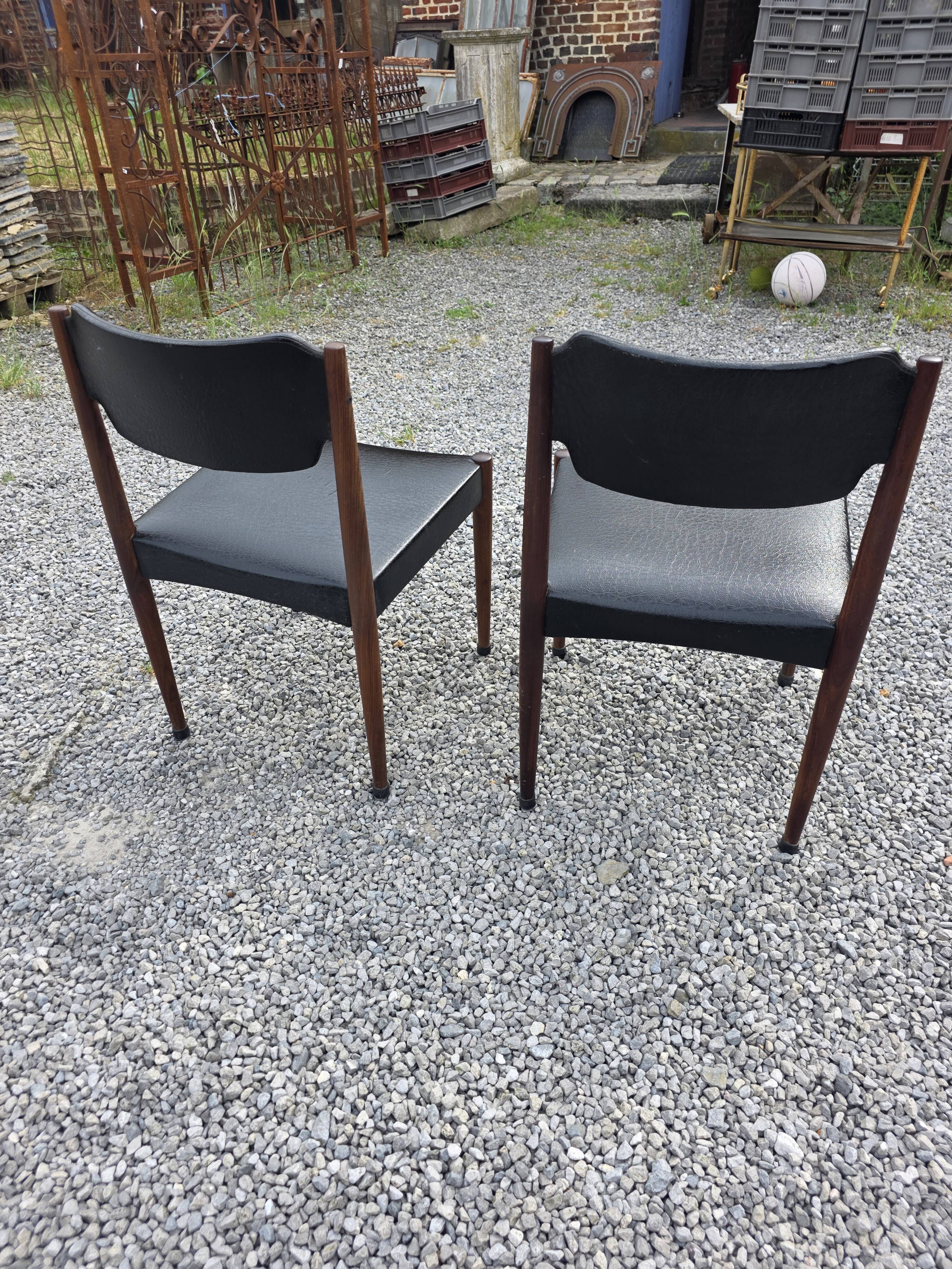 Paire de chaises scandinaves des années 60