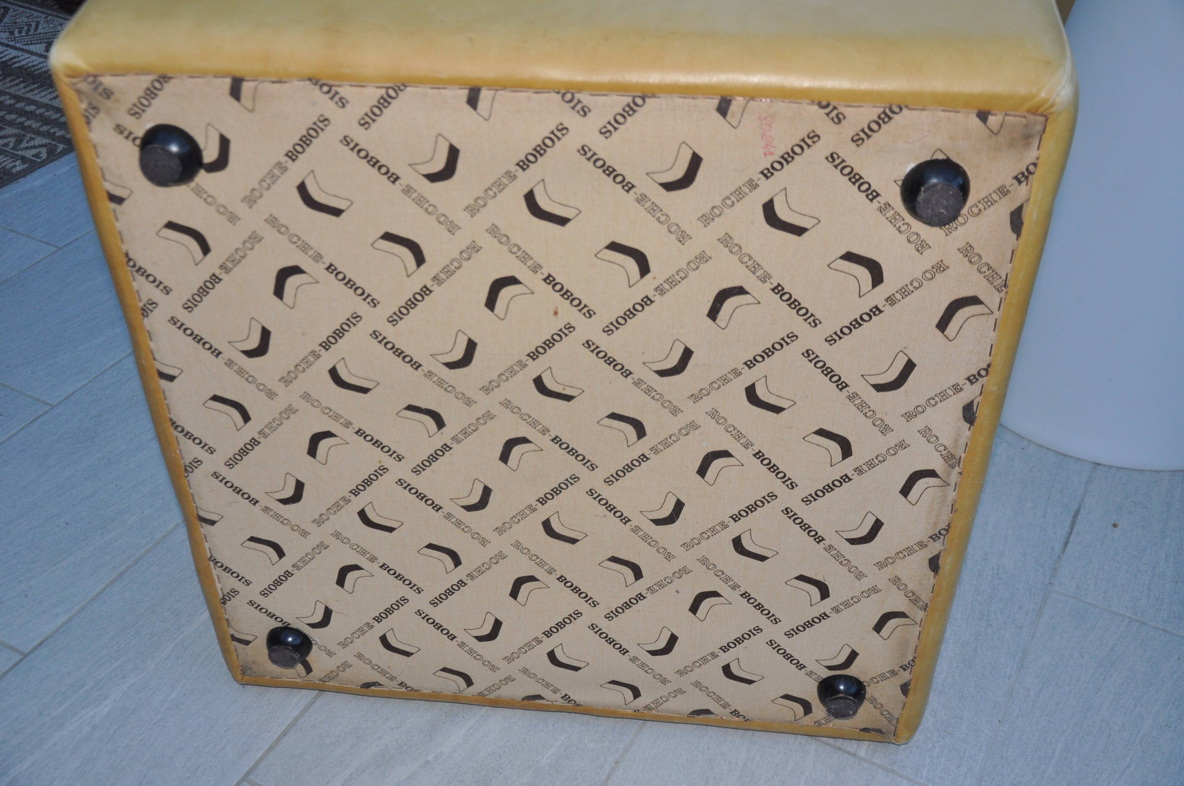 Roche Bobois leather pouf, 1970s