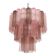 Contemporary Fume' and Pink “Tronchi” Murano Glass Chandelier