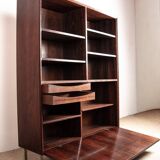 Shelf and bar furniture, Danish, in Rosewood and Brass, Erik Brouer 1960.