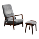 Lounge chair model 829 and ottoman by Gio Ponti for Cassina
