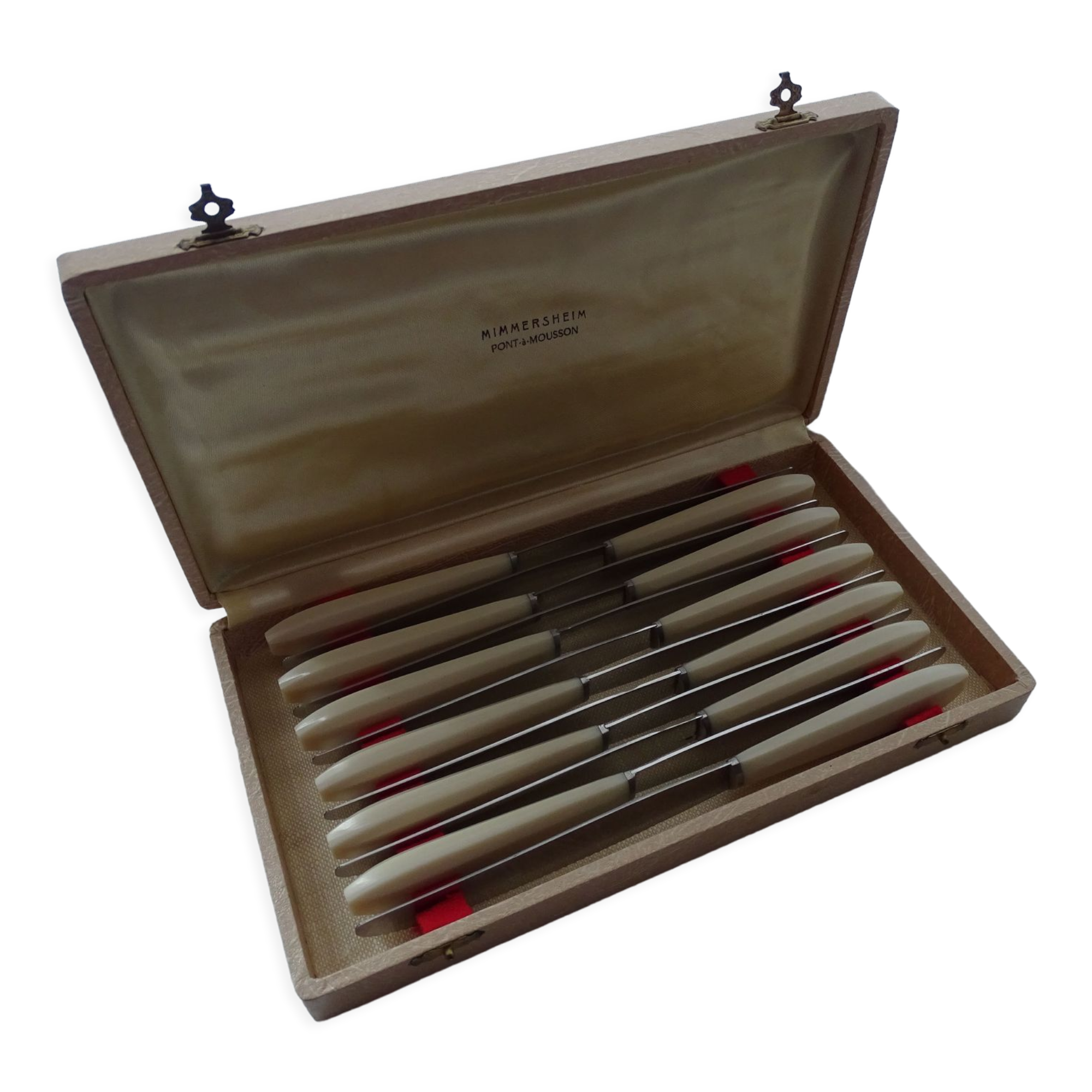 12 vintage Apollonox knob knobs bakelite handles in case