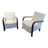 Paire de fauteuils H213 Halabala