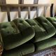 Velvet sofa bed