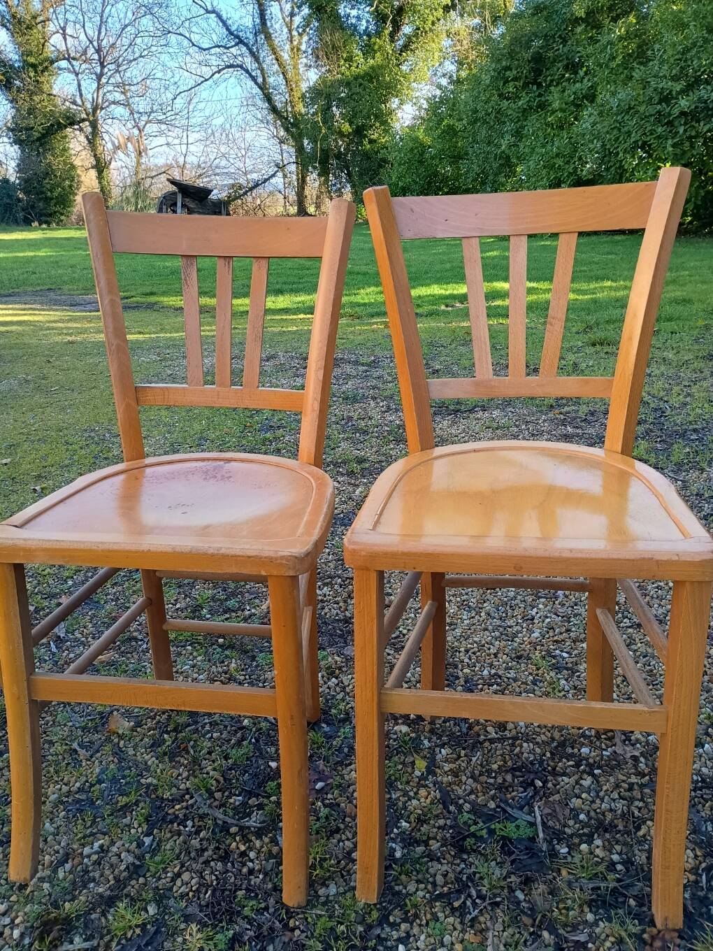 Ensemble de 10 chaises bistrot années 1950-60 vintage