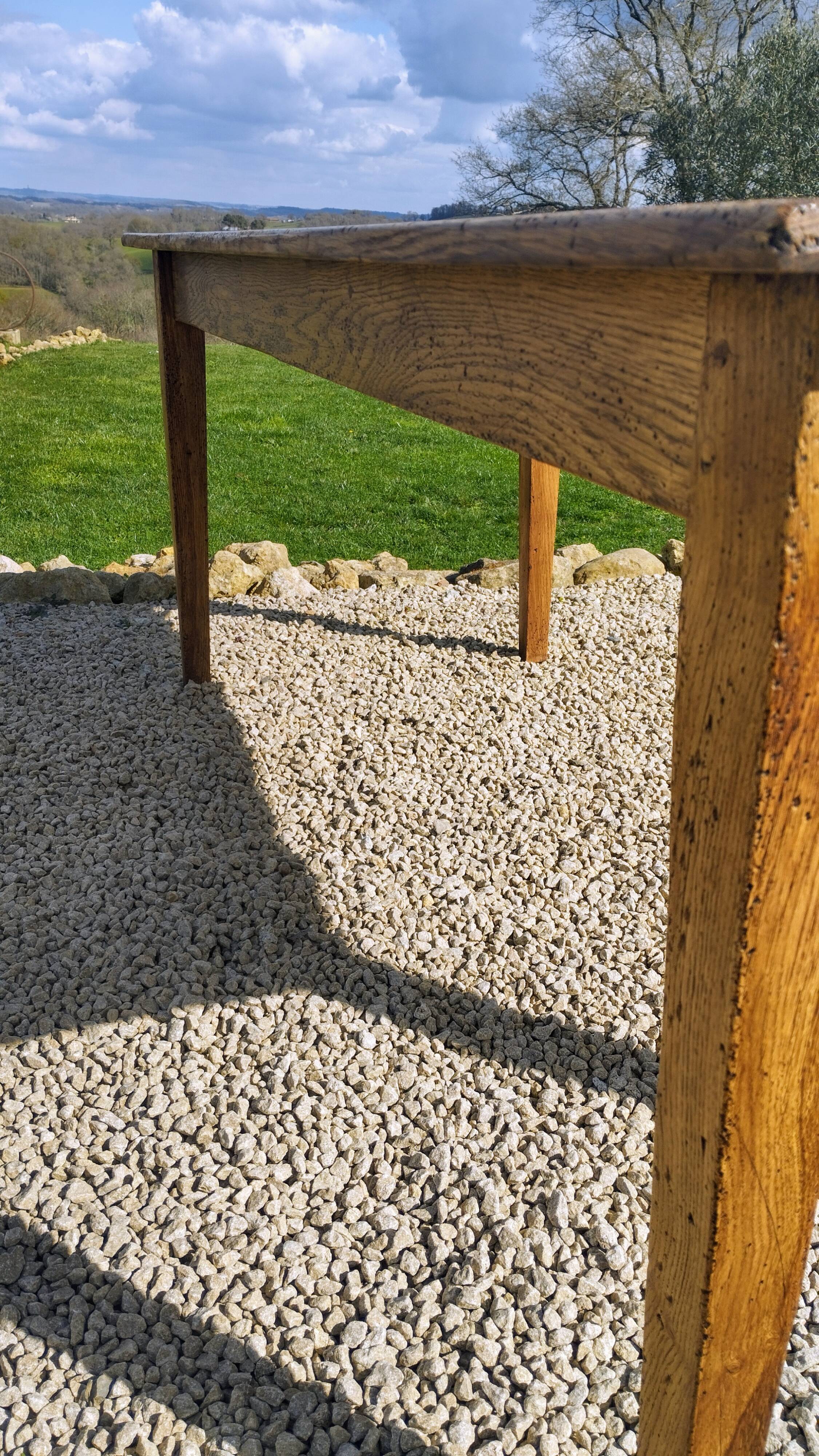 Table ferme chêne massif 80x185