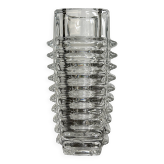 Brutalist vase František Vízner - Sklo Union Rosice (1963)