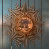 large format brass sun mirror