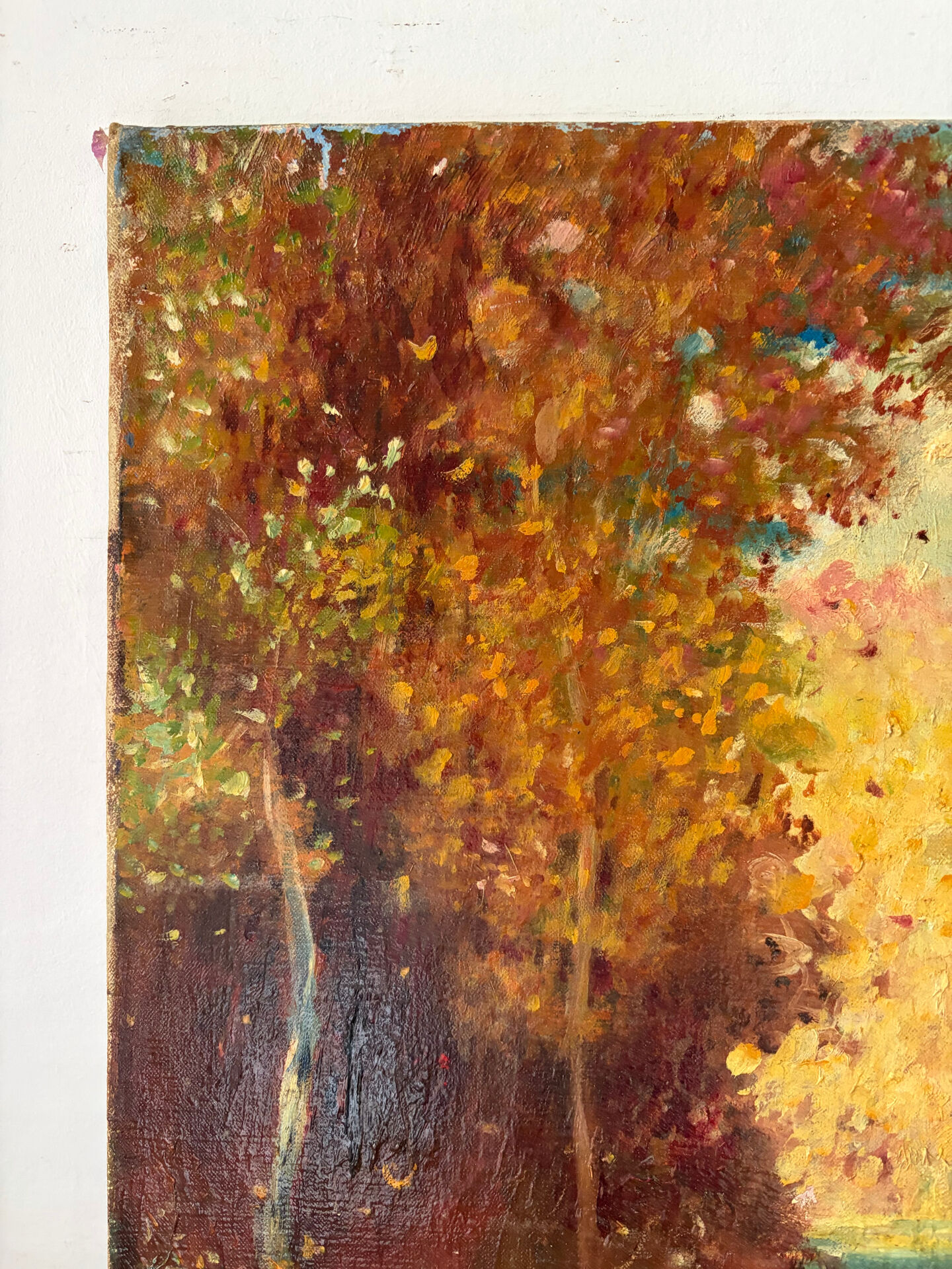 Romantic landscape, oil on canvas