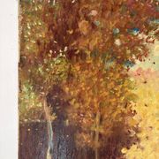 Paysage romantique, huile sur toile