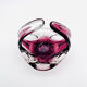 Bohémia Crystal Basket Hospodka Amethyst Sommerso Style 1960