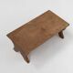 Small rustic wooden stool with curved base, France ca. 1900