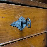 Antique painted pine desk or secretaire with wall unit from Germany late 1800s.