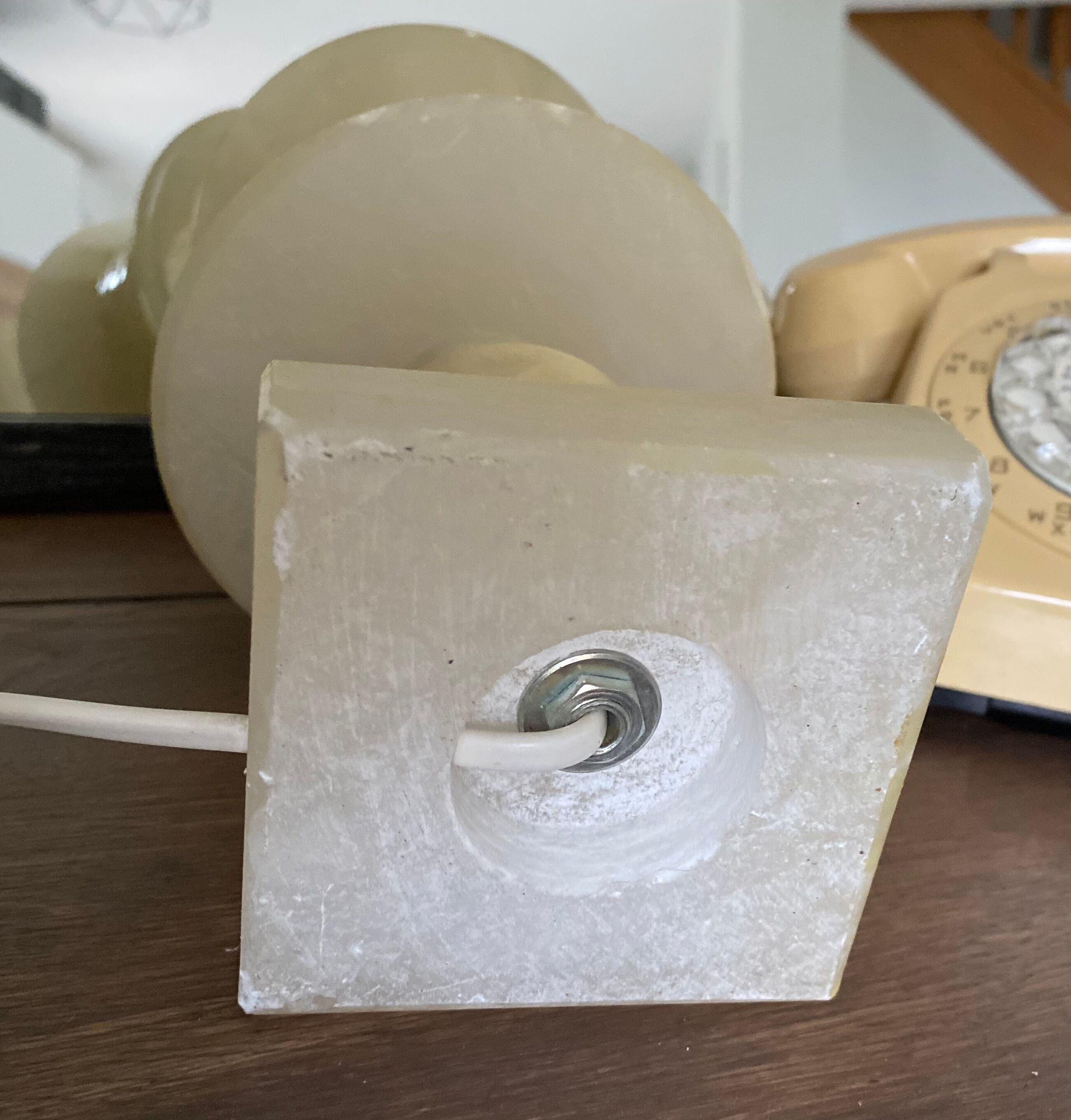 Alabaster bedside lamp