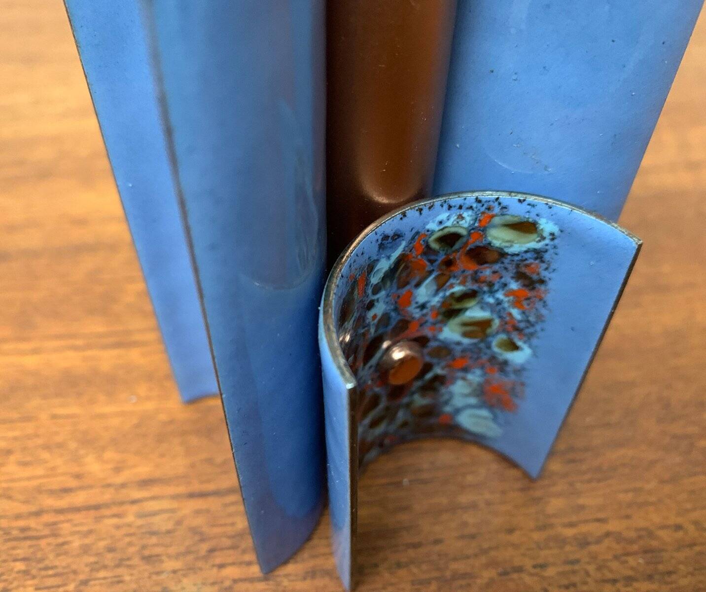 Vintage enamel candlestick