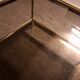 Vintage 80's brass coffee table, glass tops