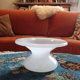 White opaline vase - late 19th or early 20th century