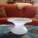 White opaline vase - late 19th or early 20th century