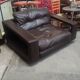 Dark brown leather armchair by Steiner, designed by Pascal Daveluy, Ranelagh model