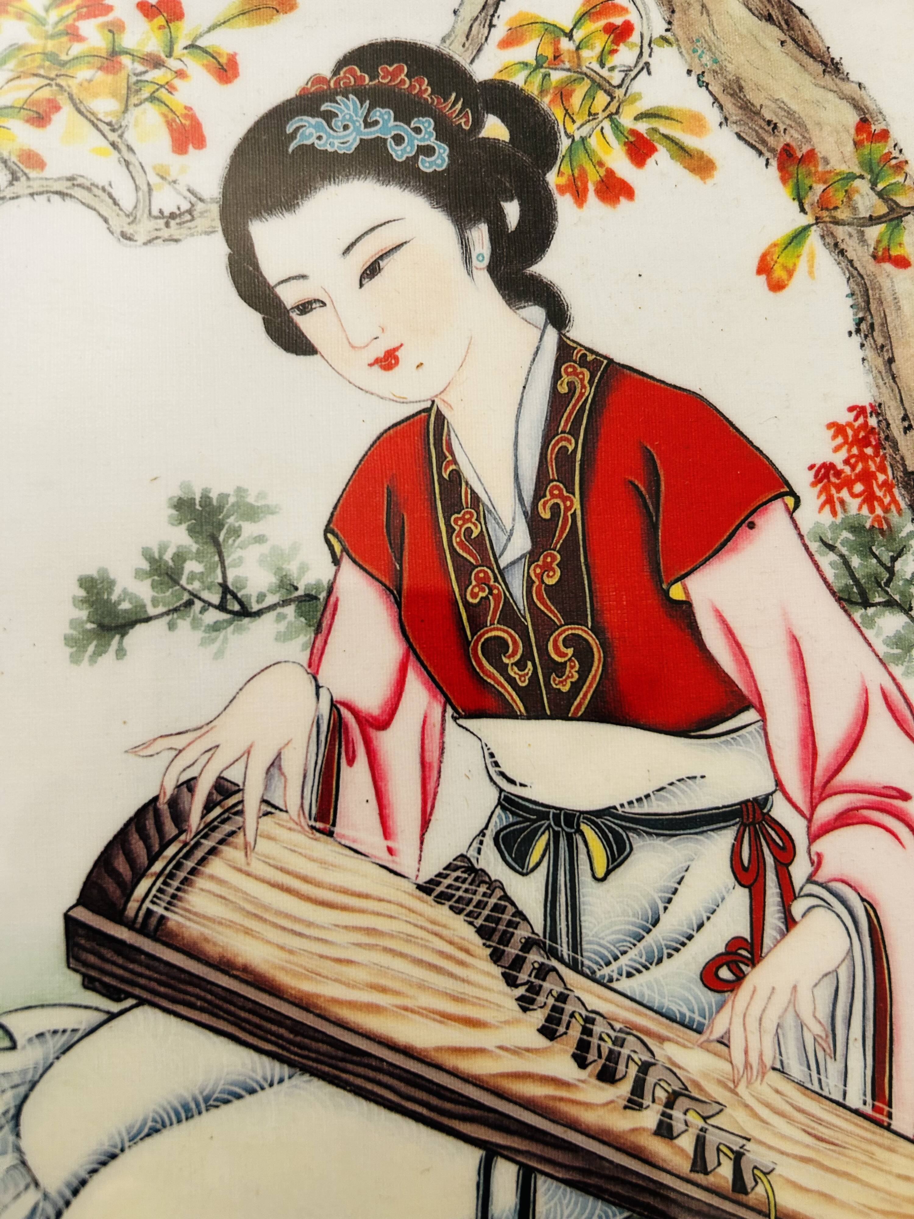 Pairs of Chinese Geisha Wall Panels