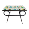 Table basse fer forgé et carrelage