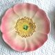 Pair of slipware plates – Art Nouveau floral decoration