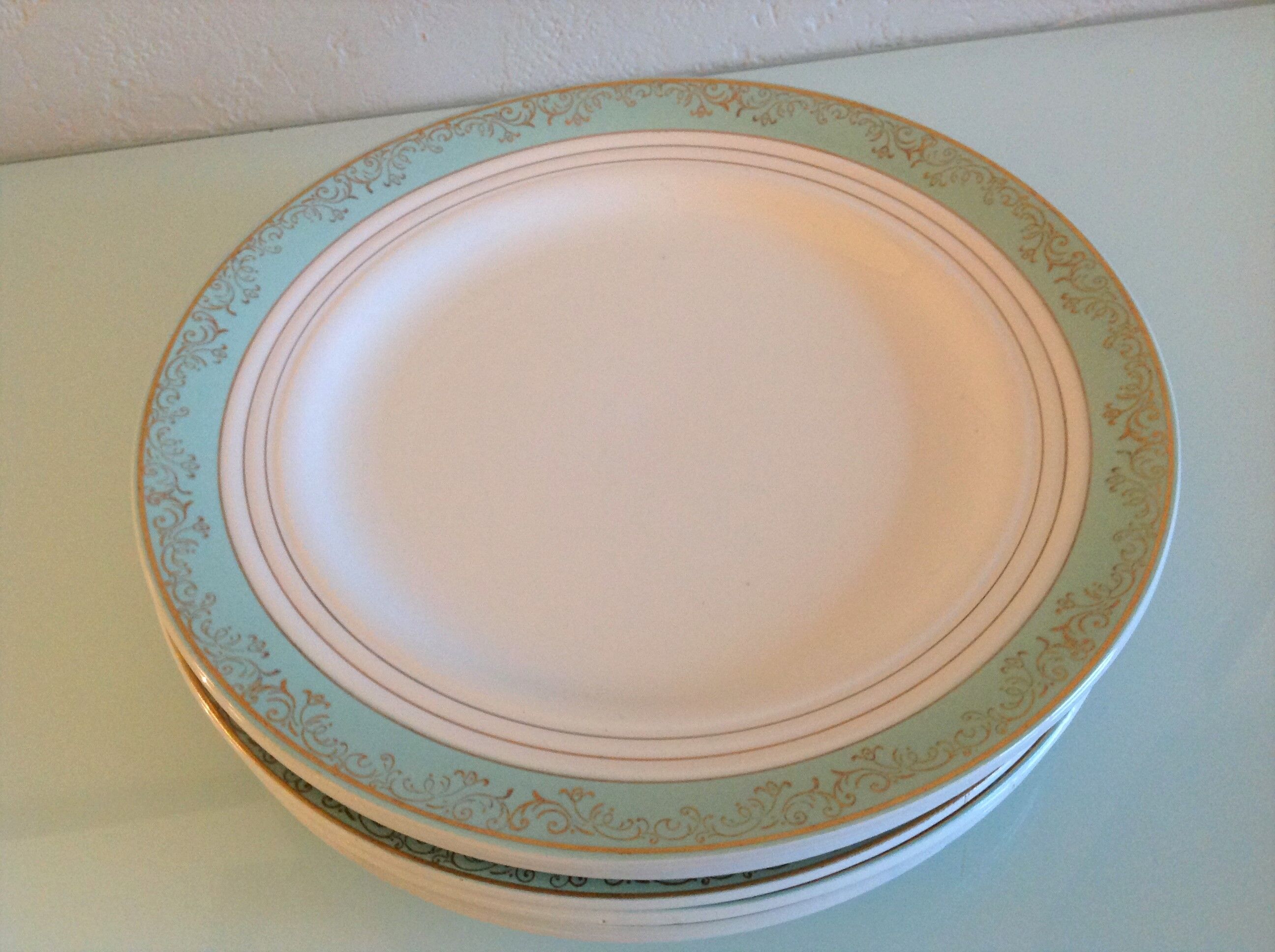 Six flat plates decor Sully by Ceranord/ vintage 50/60s