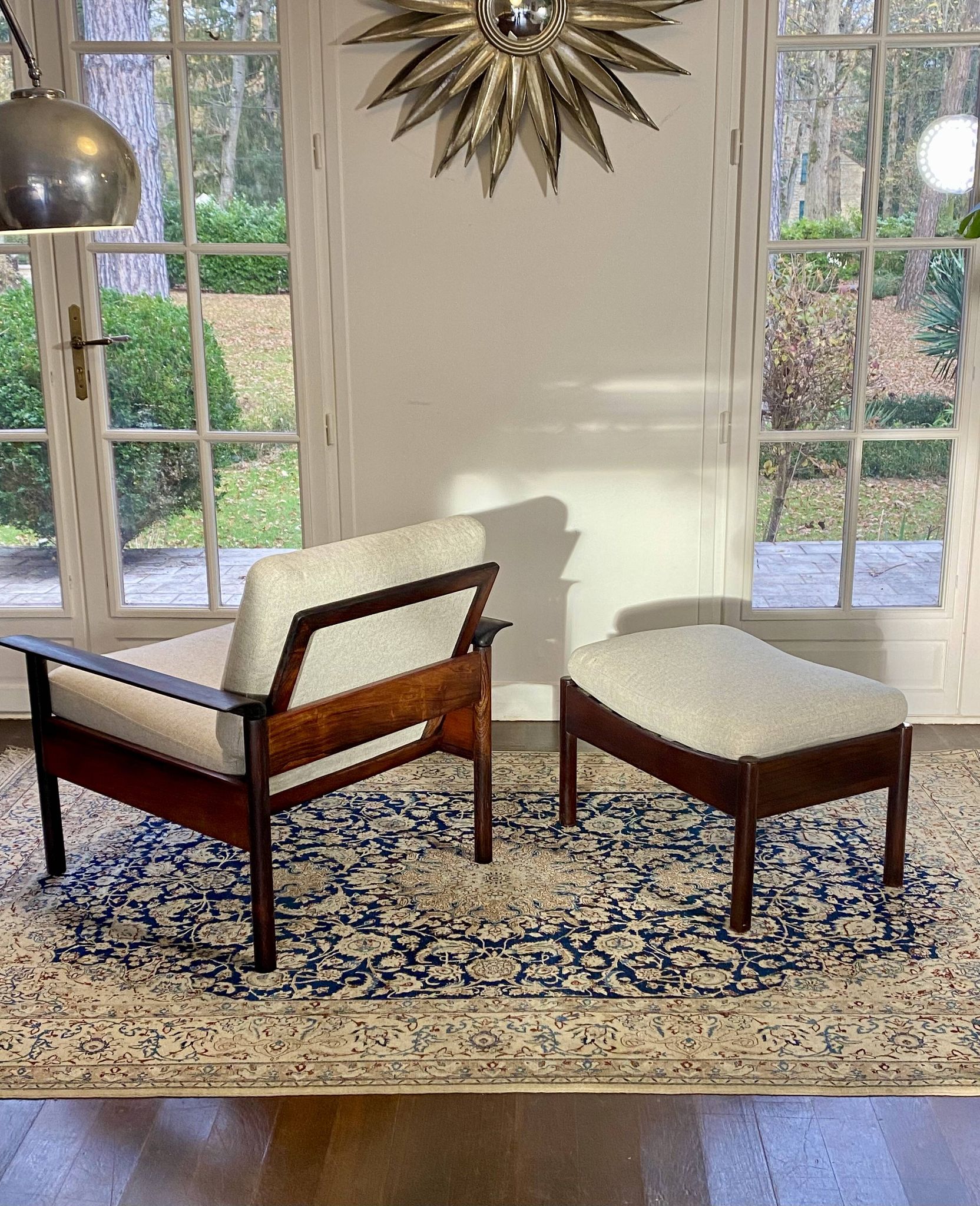 Armchair & Ottoman Hans Olsen – Vatne Møbler Denmark, 1960 Rosewood