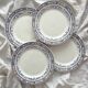 4 flat ironware plates “Colbert” Creil and Montereau