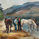 Raimont Lecourt, old painting, oil on panel