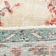 Dusty Red & Green Turkish Vintage Rug, Persian Style Oriental Carpet,