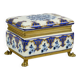 Florentine mtc box jewelery trinket italian hand painted claw feet 15cm