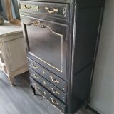 Black and gilded Louis XV style writing desk