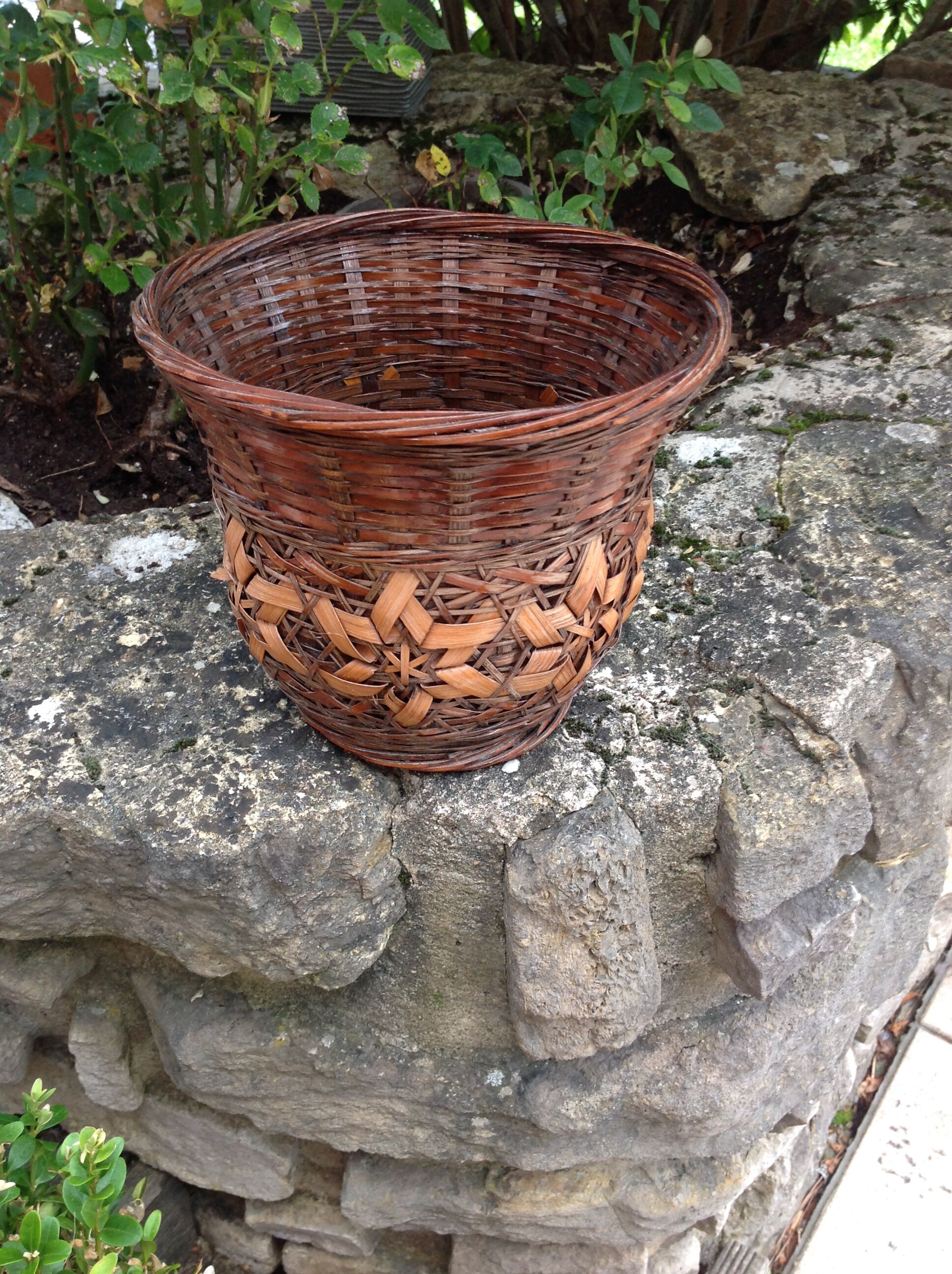 Braided wicker pot cover 60/70