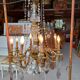 19th Bronze and Crystal Chandelier