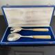 Cutlery to serve silver metal and horn