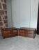 Pair of vintage Scandinavian design modules, bedside table, chest of drawers, sideboard, table.