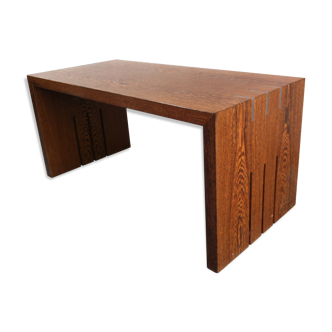 Coffee table console veneer wood palm