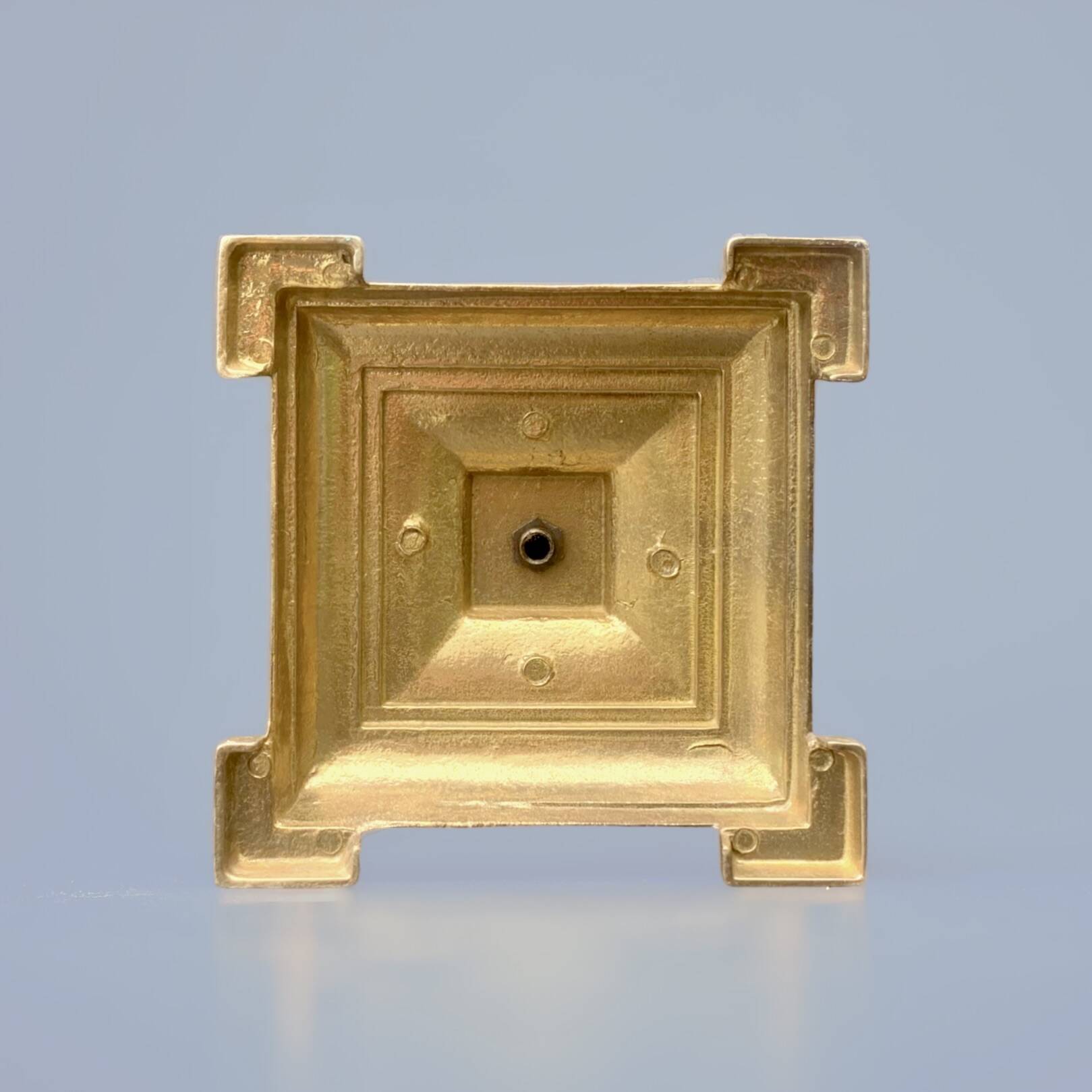 Vintage brass pedestal ashtray