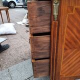 Old Louis XVI style chest of drawers in marquetry